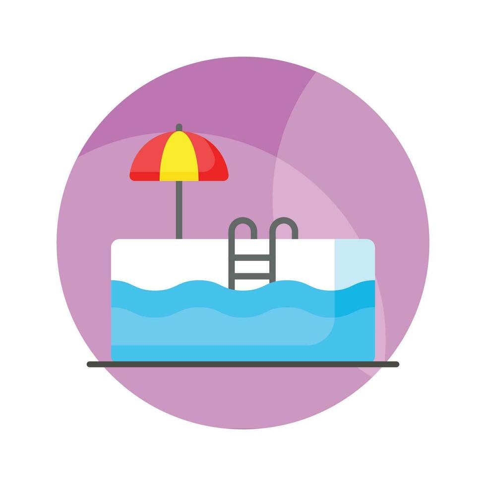 Visually appealing vector of swimming pool, editable lap pool concept