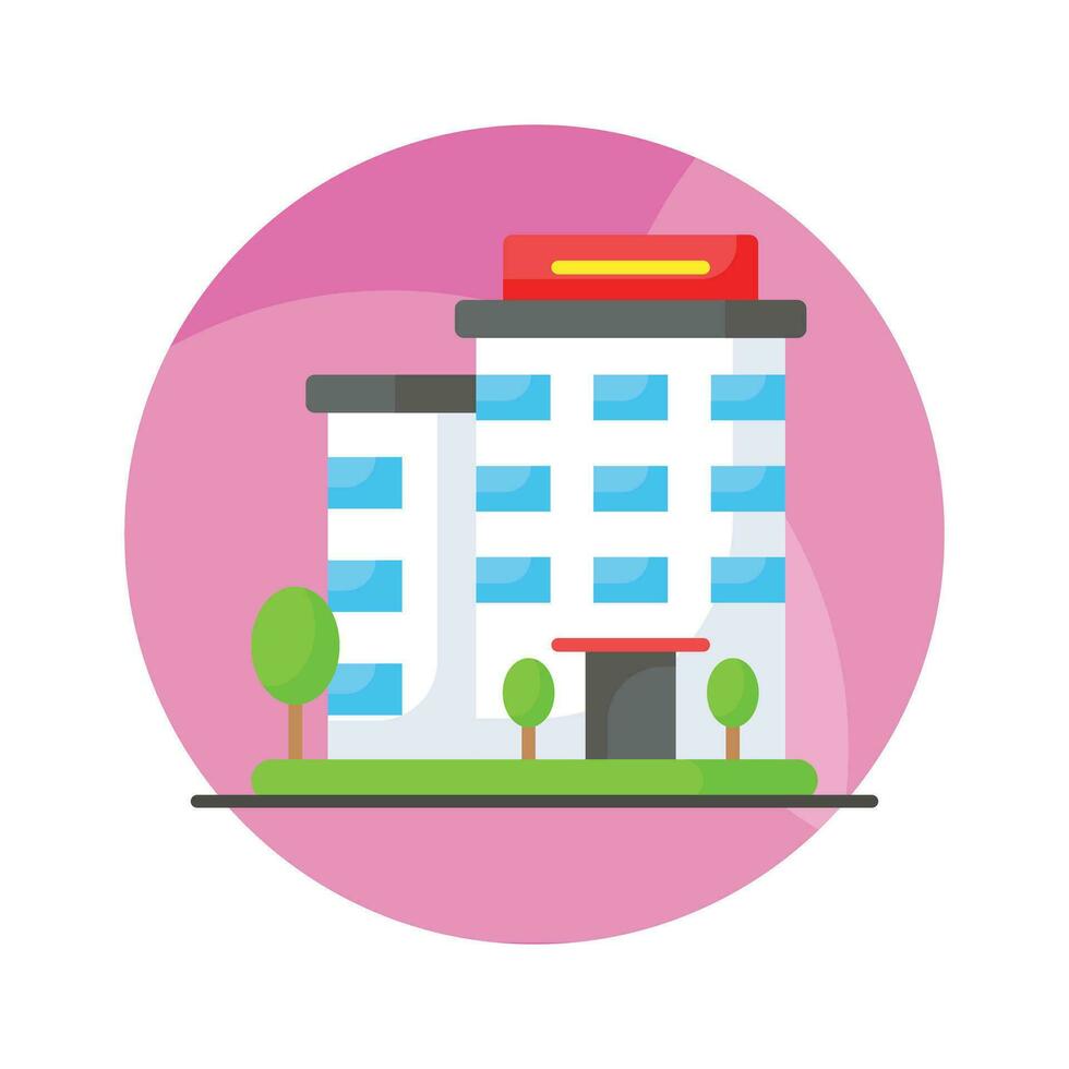 Beautifully designed icon of hotel, modern style vector of restaurant building customizable and easy to use