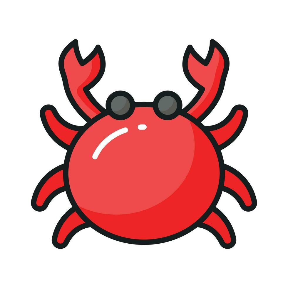 Get your hands on this cute vector of crab, a flashy sea animal