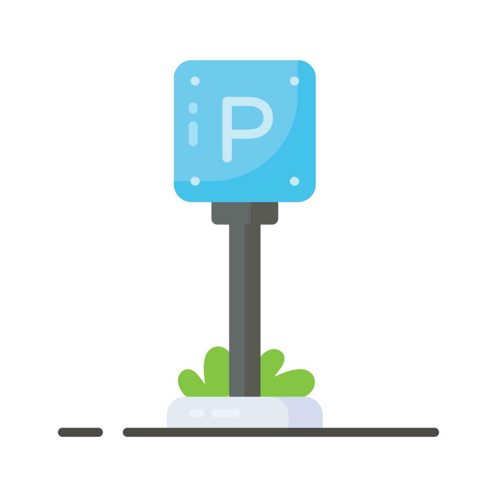 Parking board vector icon isolated on white background
