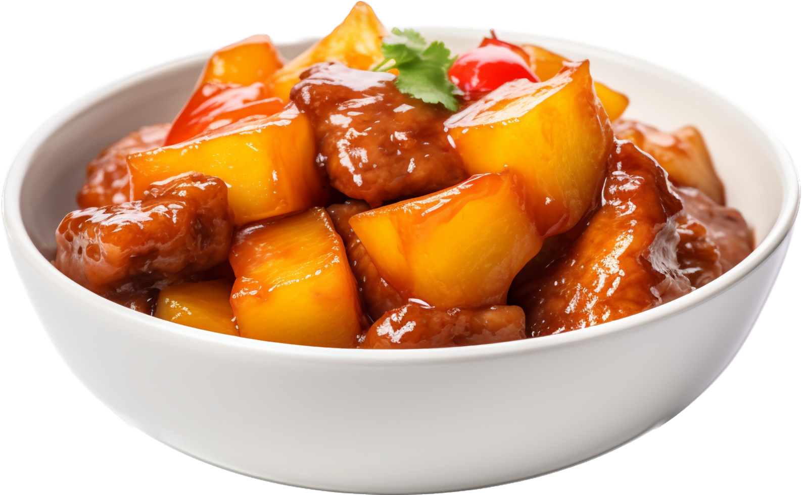 Sweet and sour pork with . png