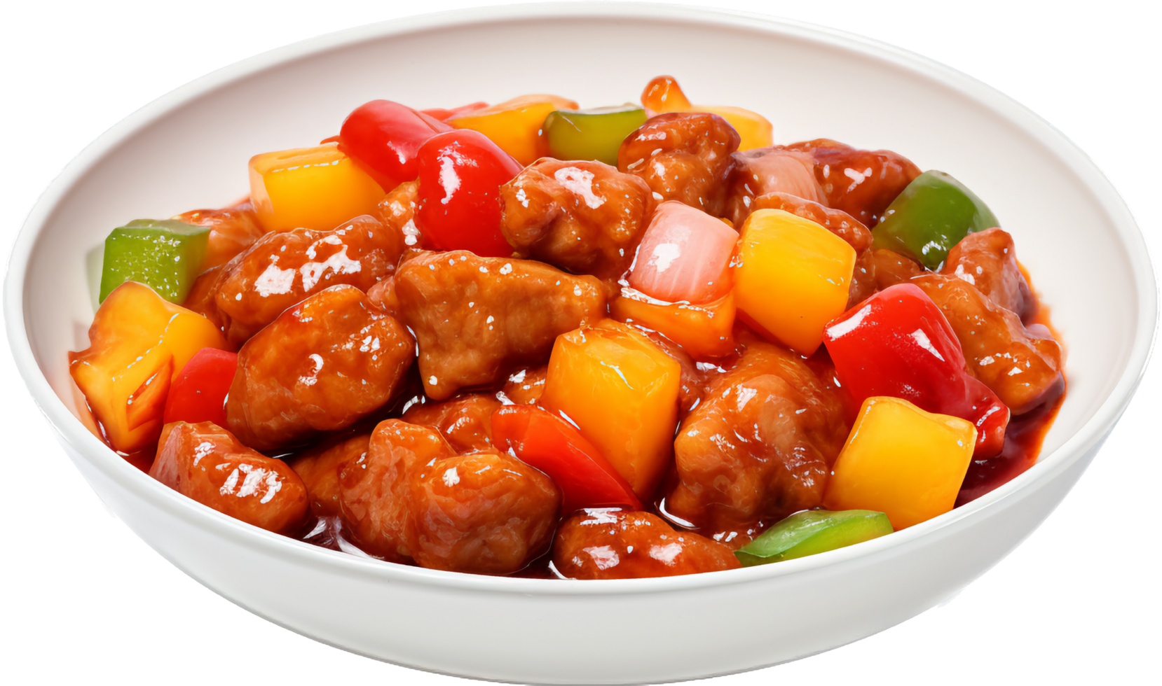 Sweet and sour pork with . png