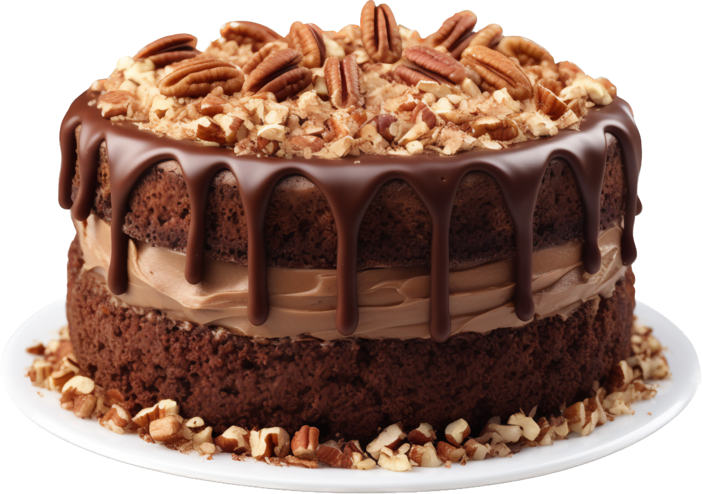 German chocolate cake png with AI generated.