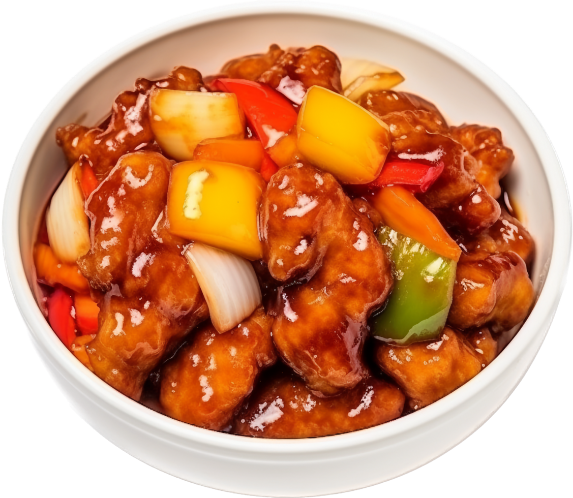 Sweet and sour pork with . png