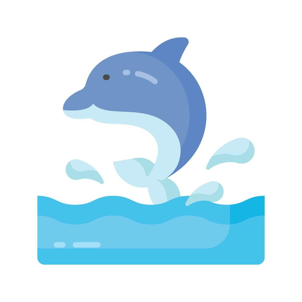 Check this creatively designed icon of dolphin in modern style, vector