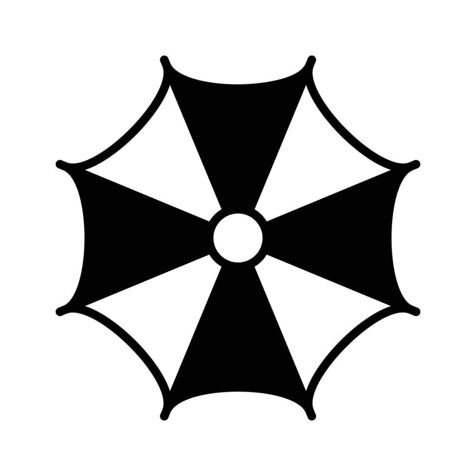 An umbrella icon represents protection from rain or sun, modern vector of sunshade