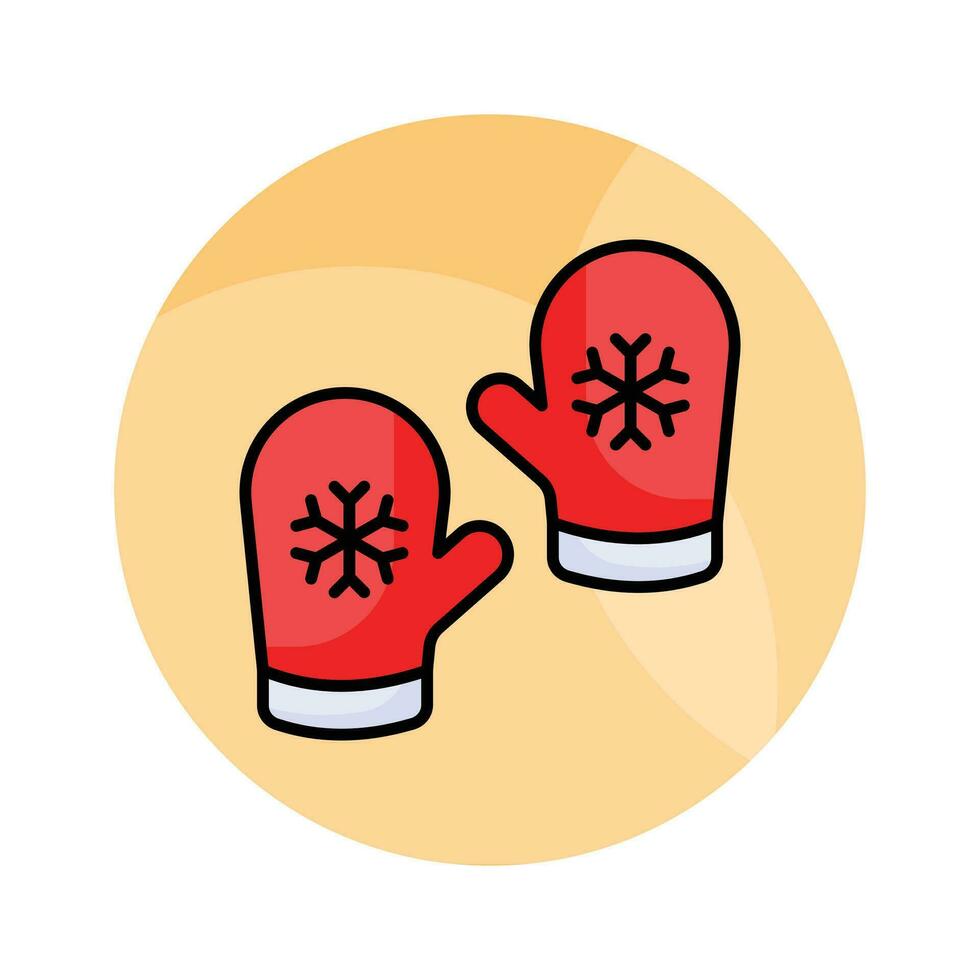 Download this carefully designed icon of winter gloves in modern style vector