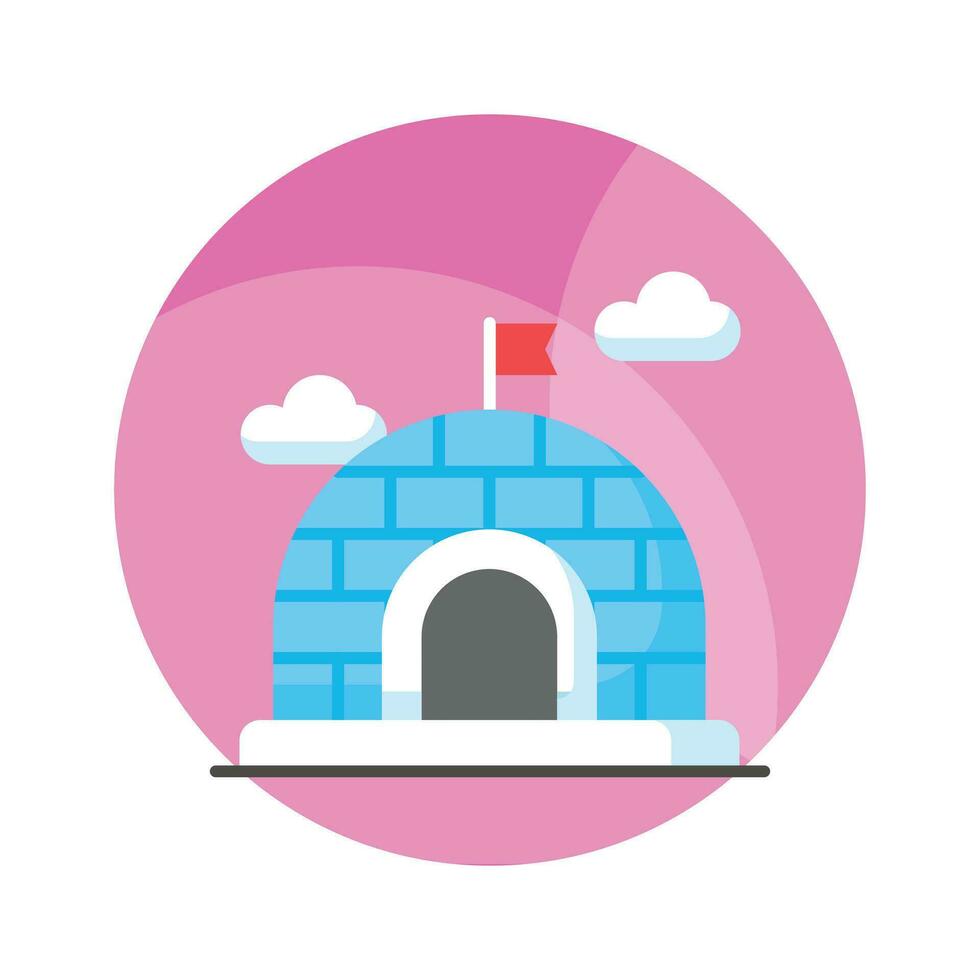 An amazing vector of igloo in modern style, ready to use icon