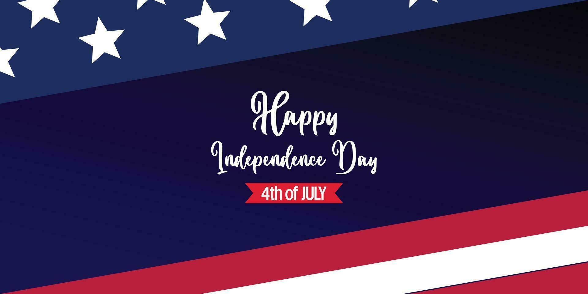 happy american independence day background, with flag decoration. vector design for banner, greeting card, brochure, web, social media.