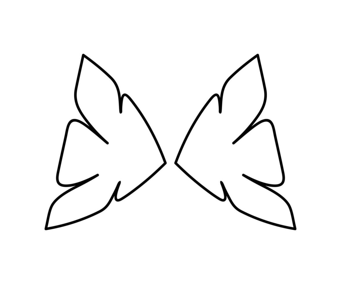 Wings icon simple line design. Wings badge on a white background. Vector illustration.