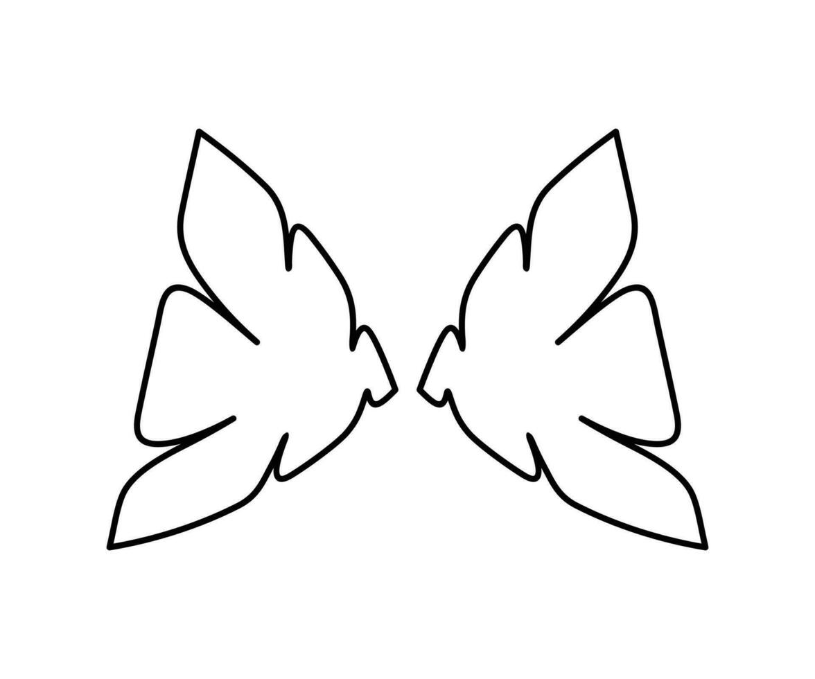 alas icono sencillo línea diseño. alas Insignia en un blanco antecedentes. vector ilustración.