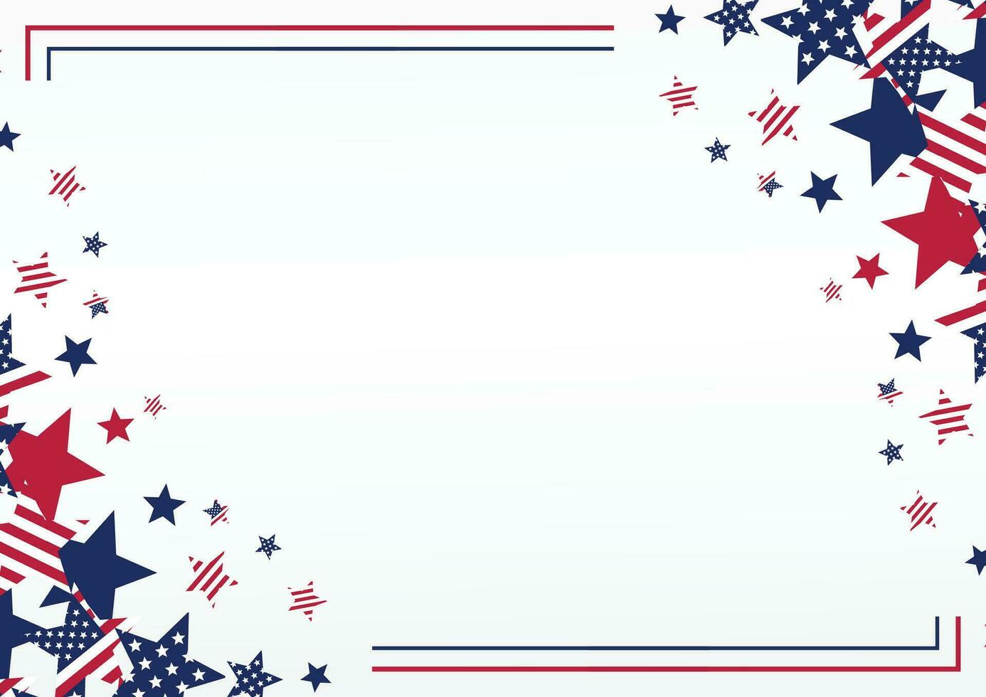 american independence day background, with stars decoration. vector design for banner, greeting card, presentation, brochure, web, social media.