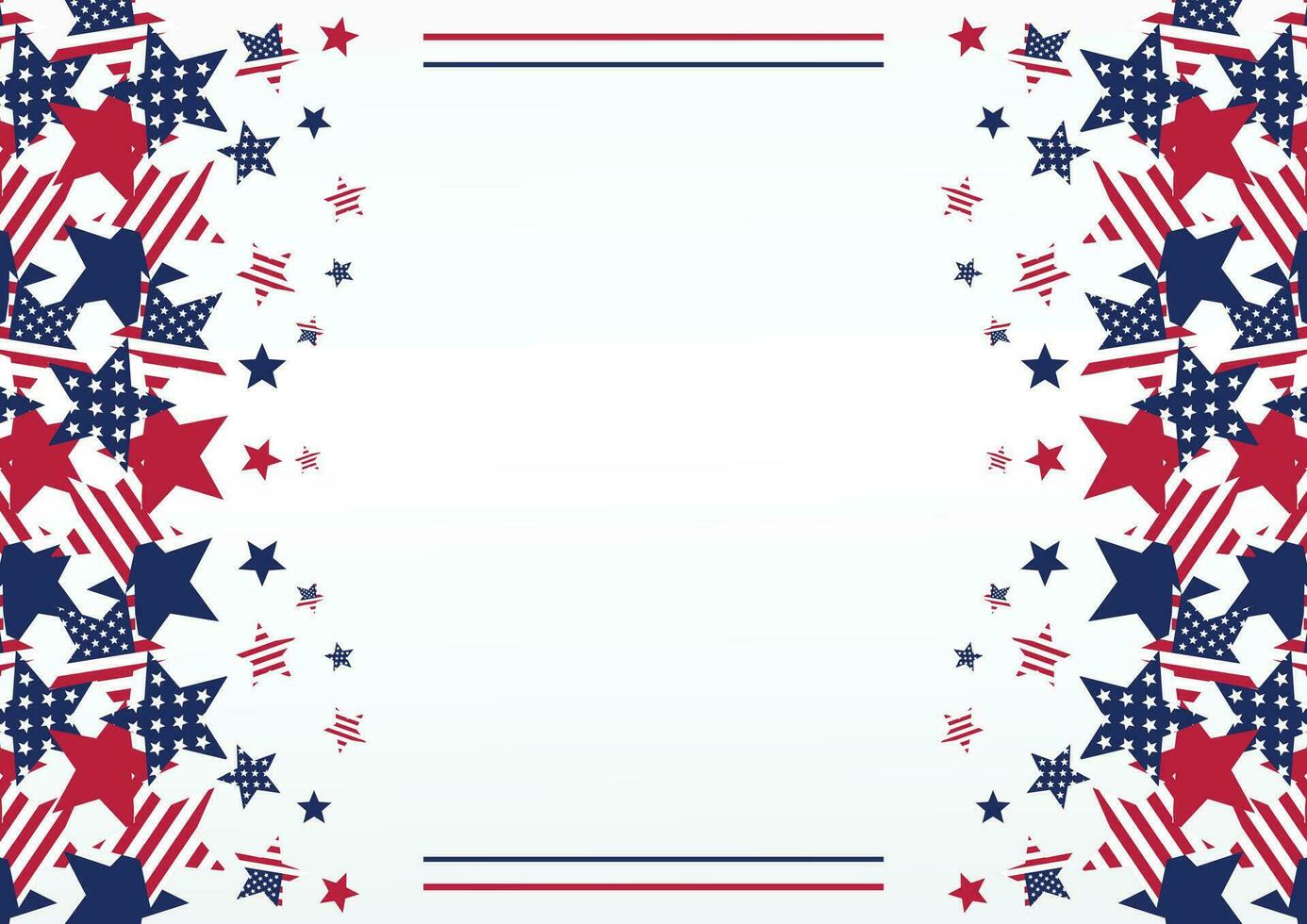 american independence day background, with stars decoration. vector design for banner, greeting card, presentation, brochure, web, social media.