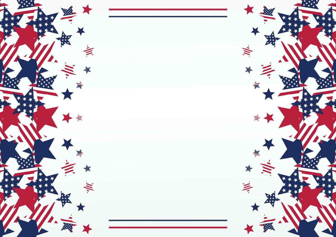 american independence day background, with stars decoration. vector design for banner, greeting card, presentation, brochure, web, social media.