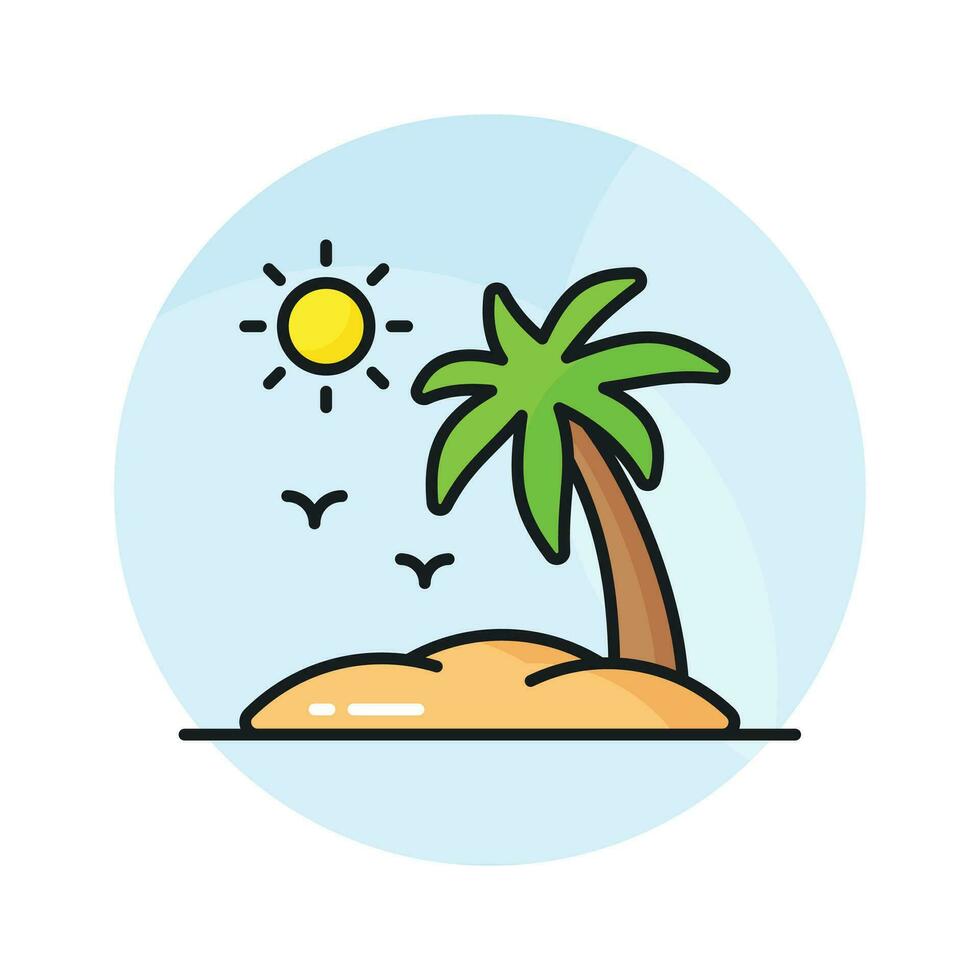 Beautiful vector of palm tree in modern style, easy to use in web, mobile apps and all presentation projects