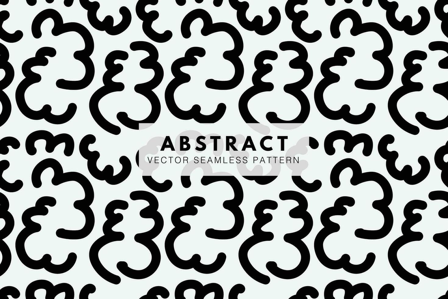 Curvy lines abstract seamless repeat vector pattern