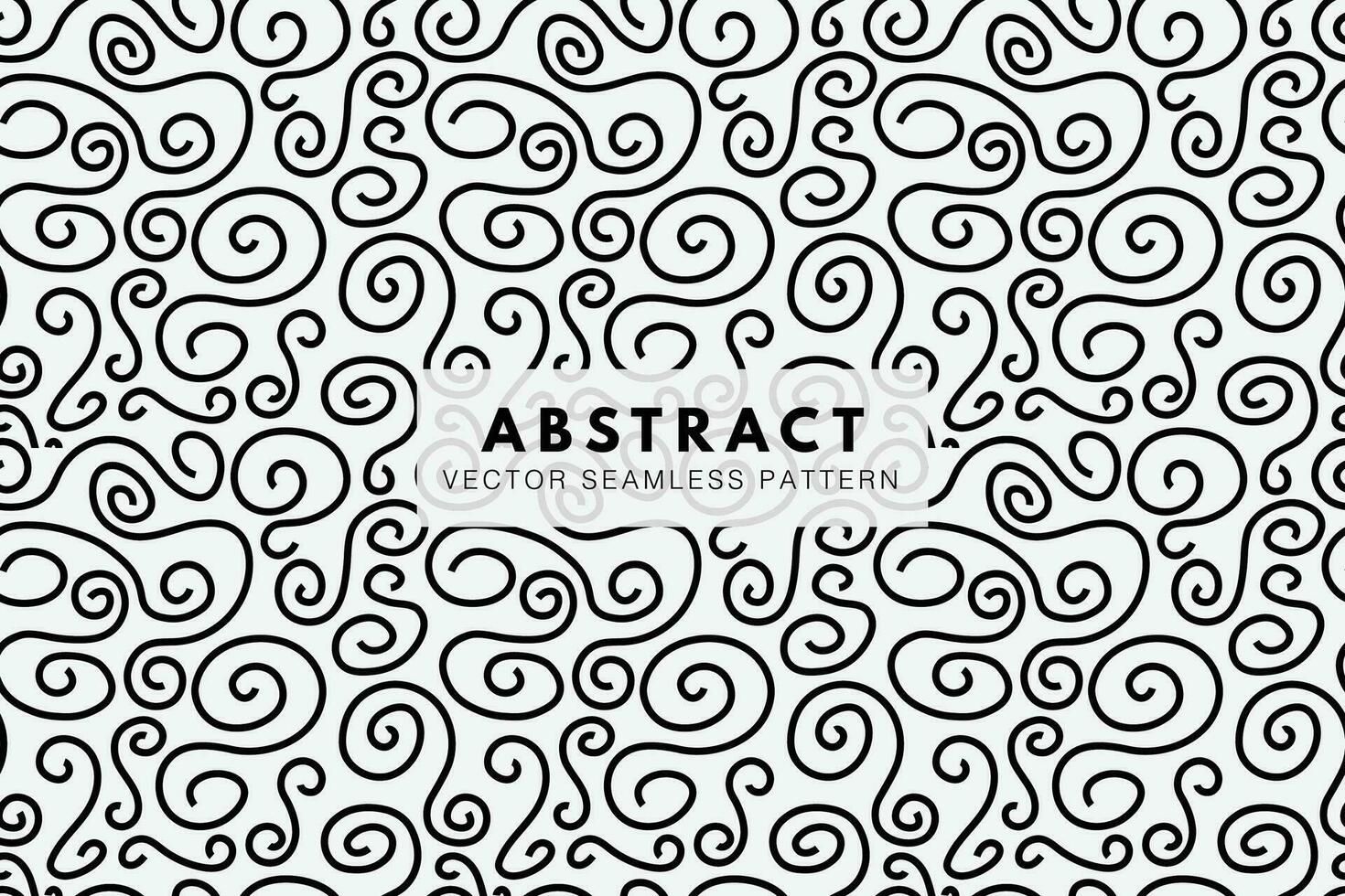 Swirly curly lines abstract seamless repeat vector pattern