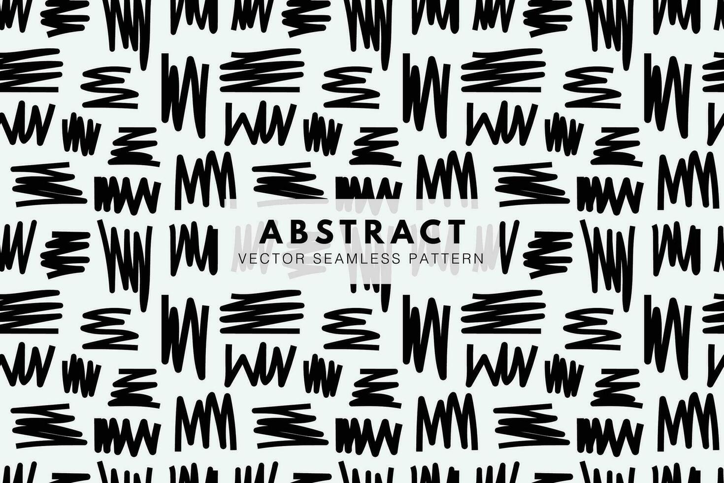 Zigzag lines hand stroke abstract seamless repeat vector pattern