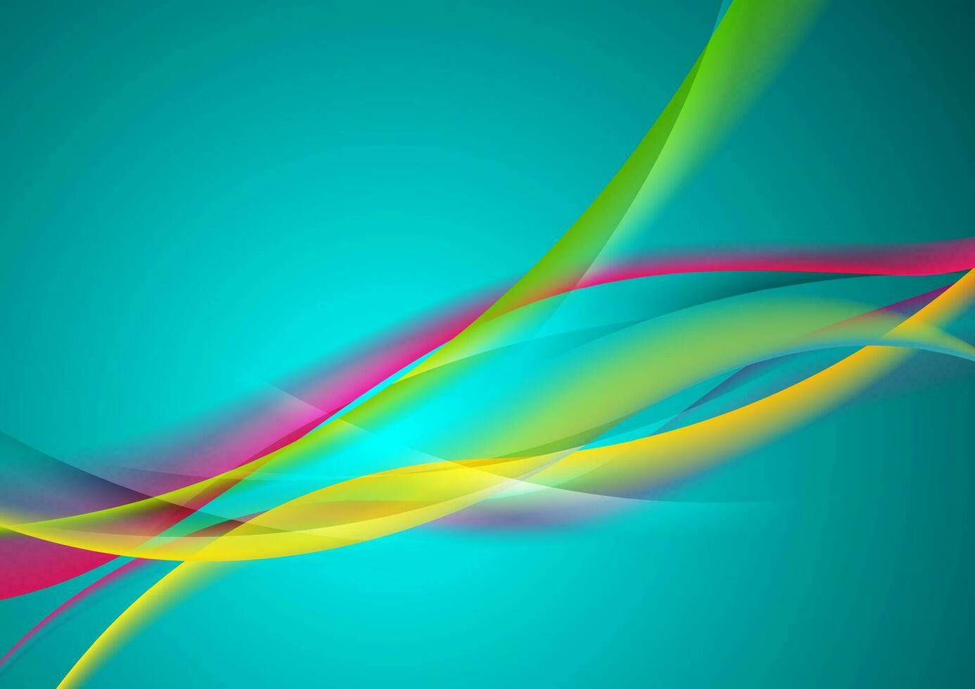 Abstract vibrant shiny waves elegant background vector