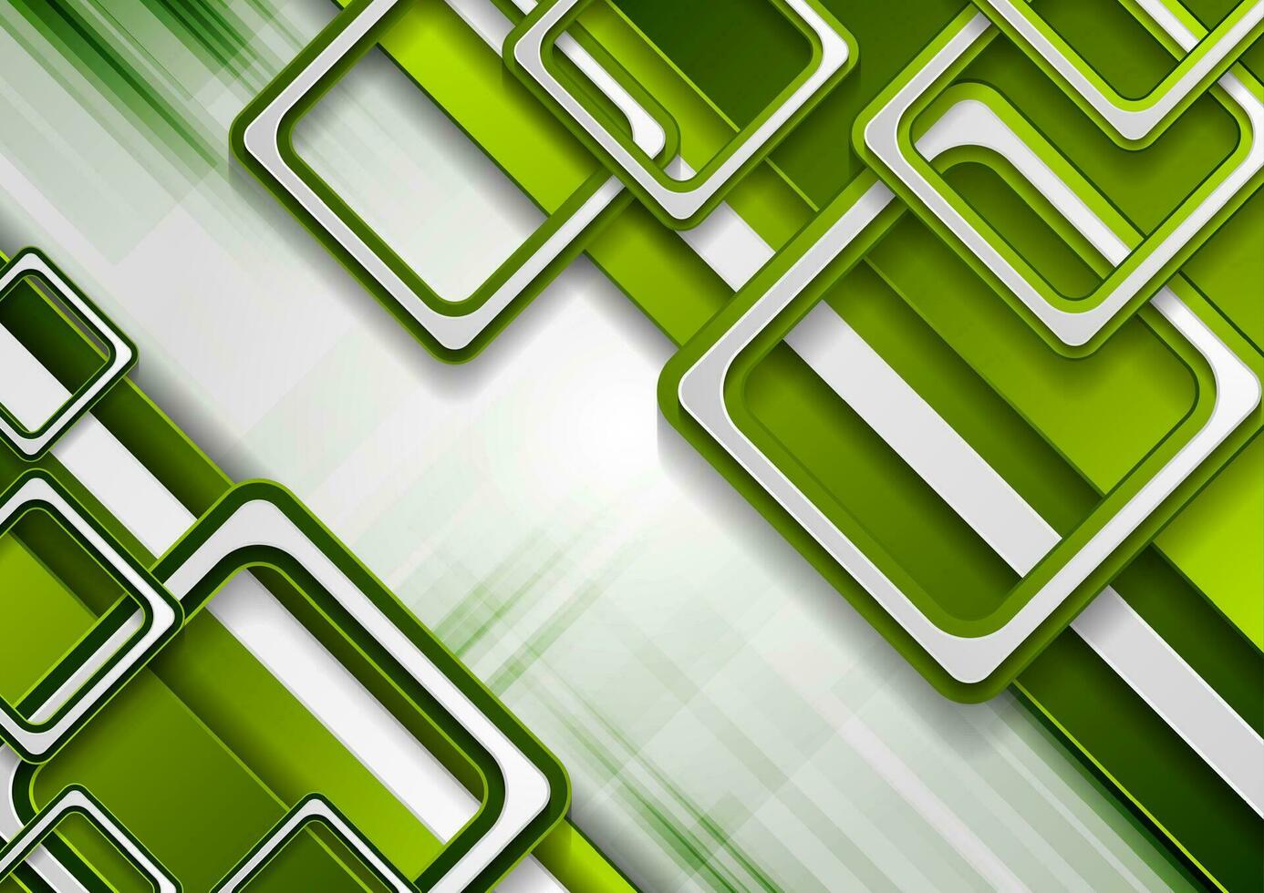 Bright green geometric technology background vector