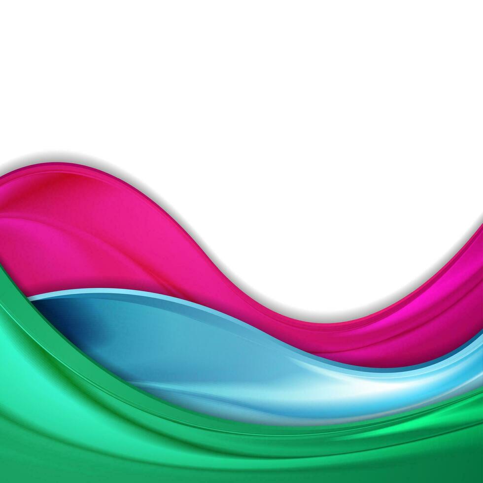 Colorful abstract smooth waves corporate background vector