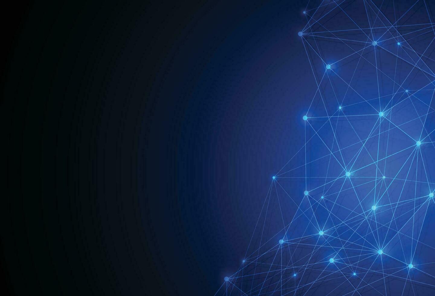 Abstract concept of network technology. Lines and dots connection background. Geometric design. Vector illustration