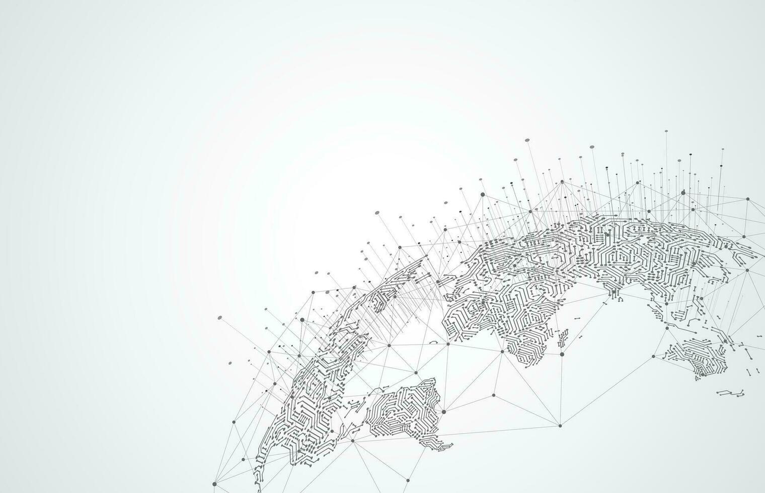Global network connection. World map point and line composition concept of global business. Vector Illustration