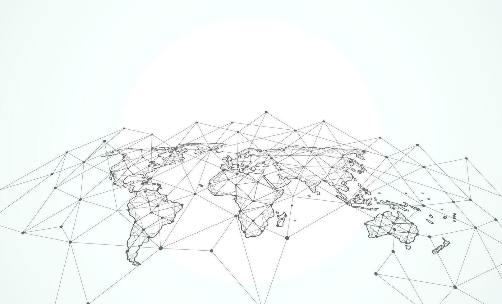 Global network connection. World map point and line composition concept of global business. Vector Illustration