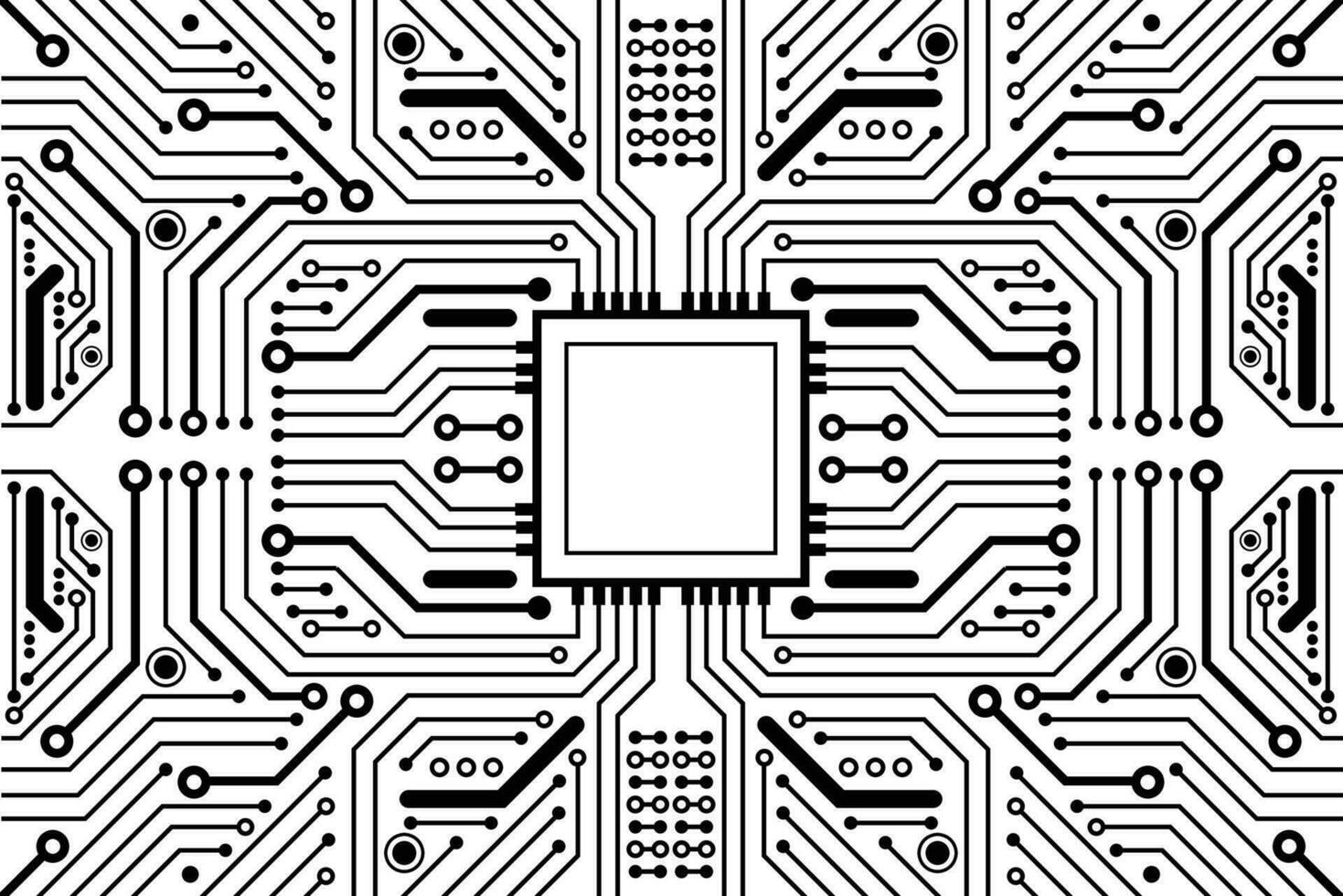 Abstract background with technology circuit board texture. Electronic motherboard illustration. Communication and engineering concept. Vector illustration