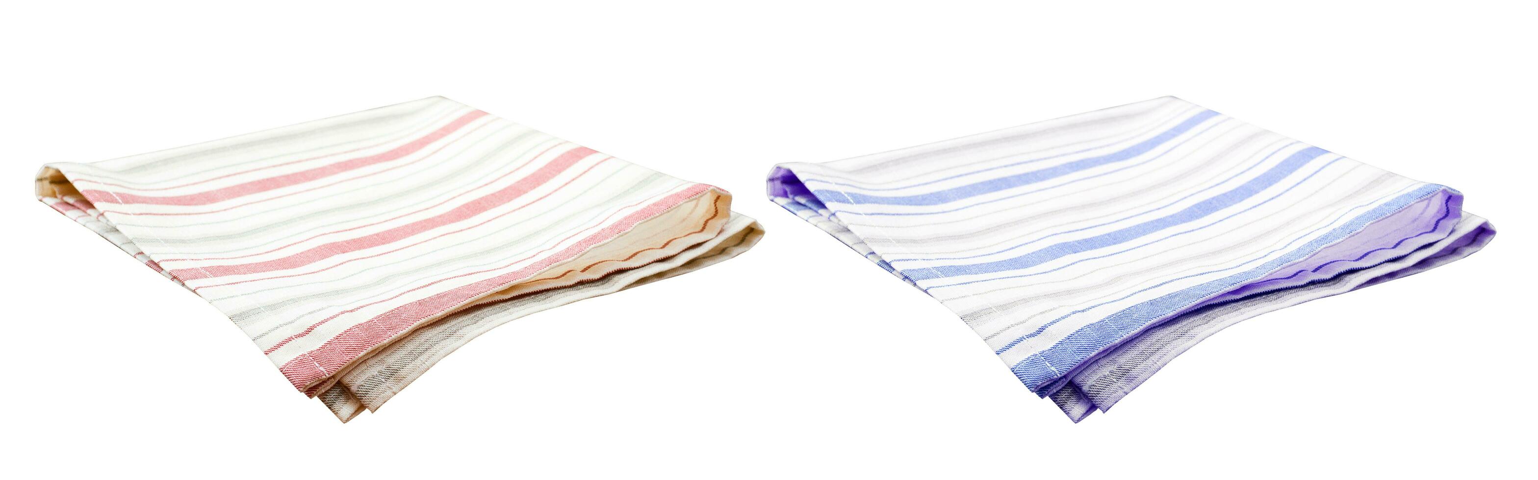 Linen napkin front view isolated on white photo