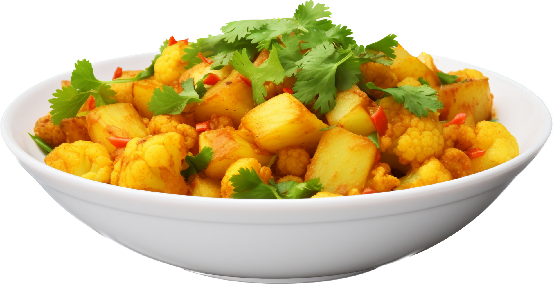 aloo gobi png mit ai generiert.