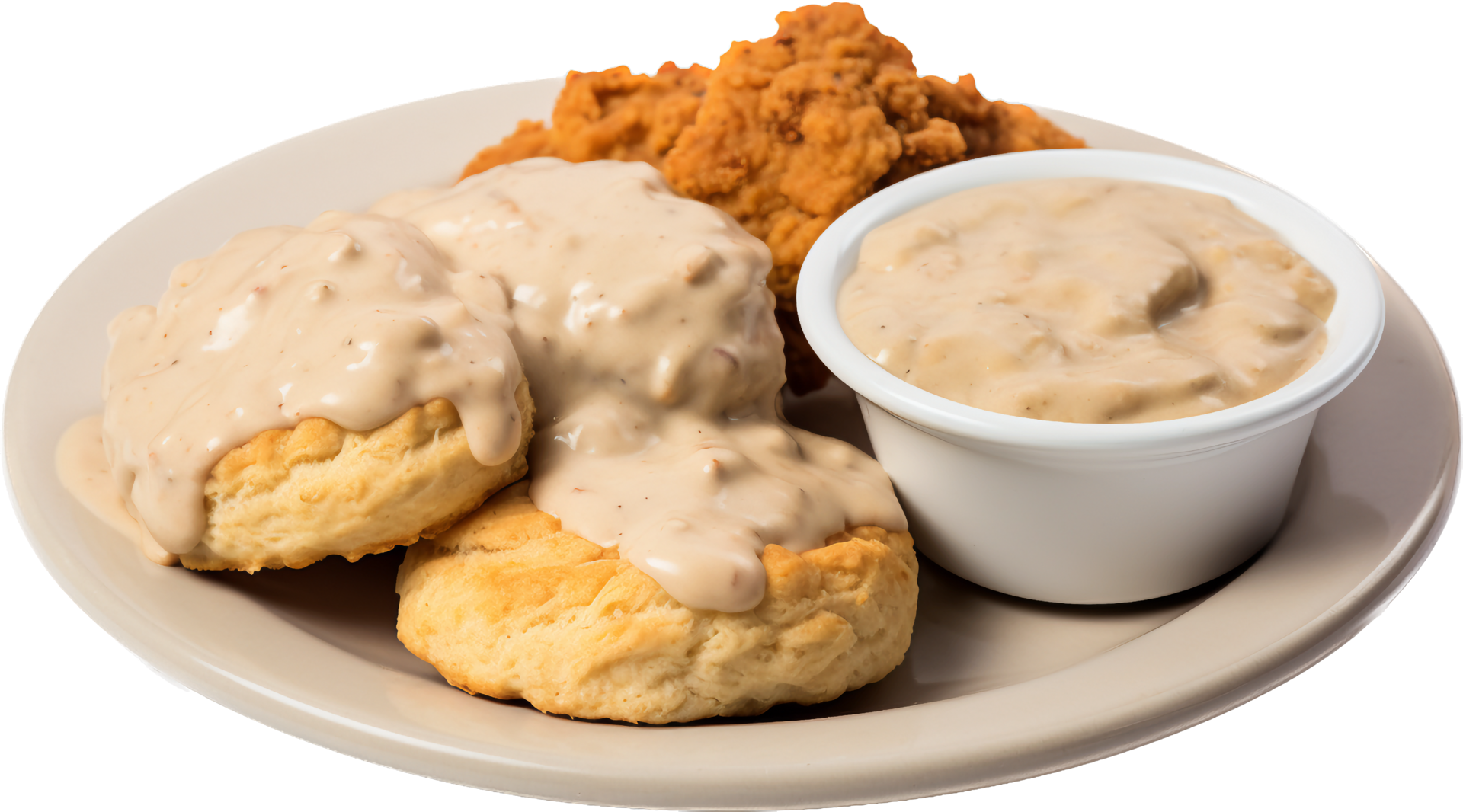 Biscuits and gravy png with AI generated. 25269657 PNG