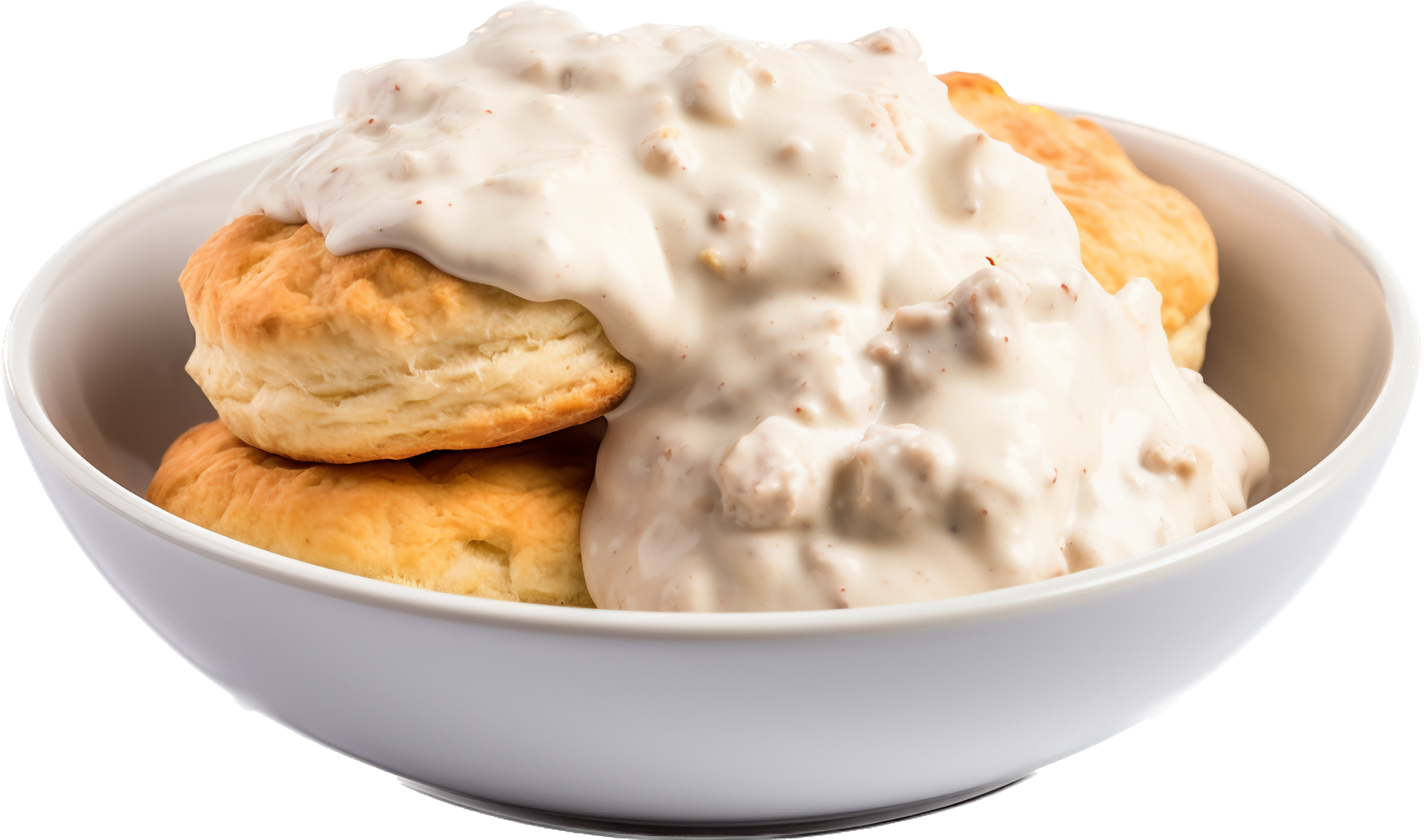 Biscuits and gravy png with AI generated. 25269700 PNG