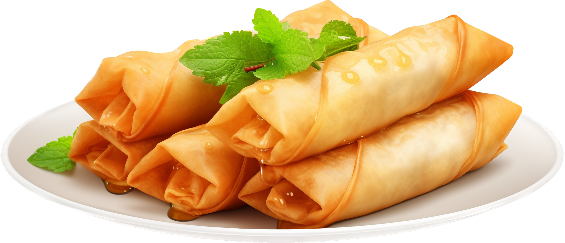 Spring roll png with AI generated.