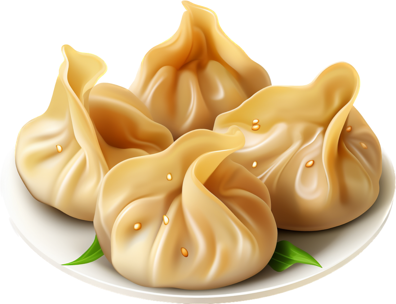 Wonton png with AI generated.