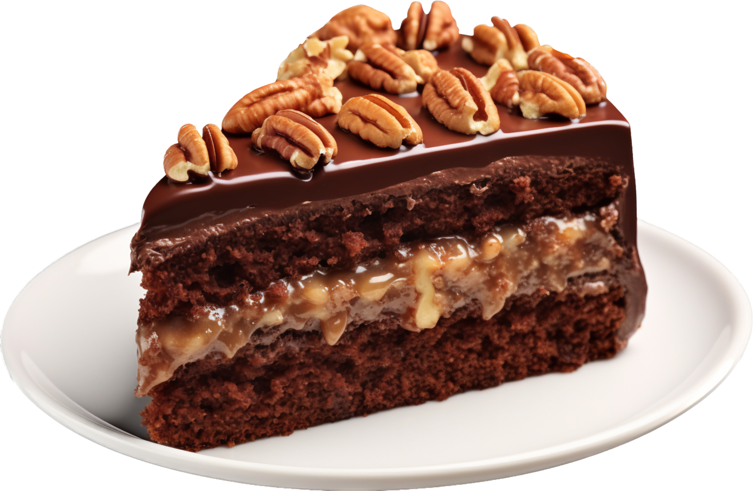 German chocolate cake png with AI generated.