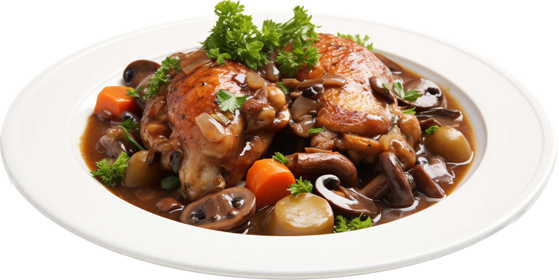 Coq au vin with . 25269884 PNG