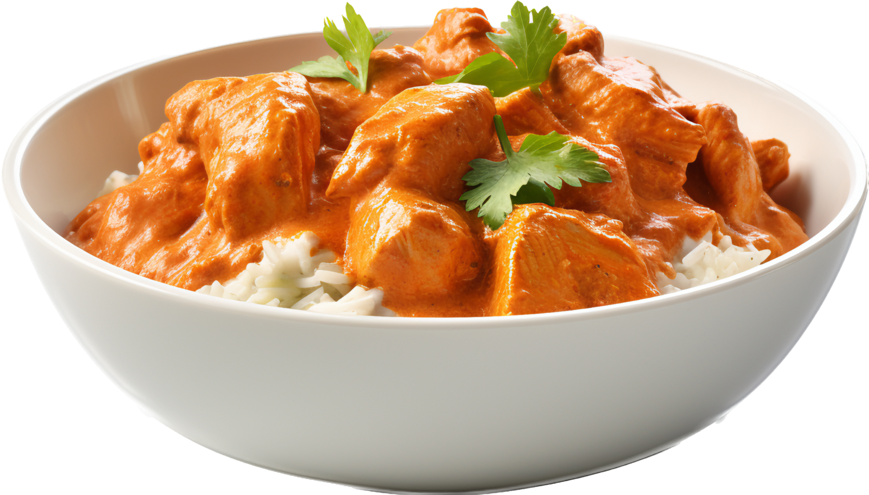 Butter chicken png with AI generated.