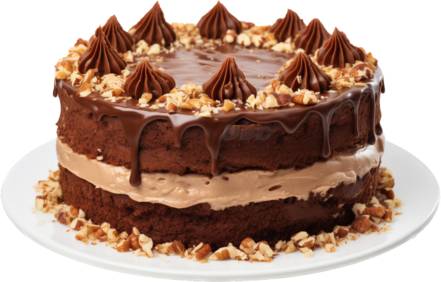 Tedesco cioccolato torta png con ai generato.