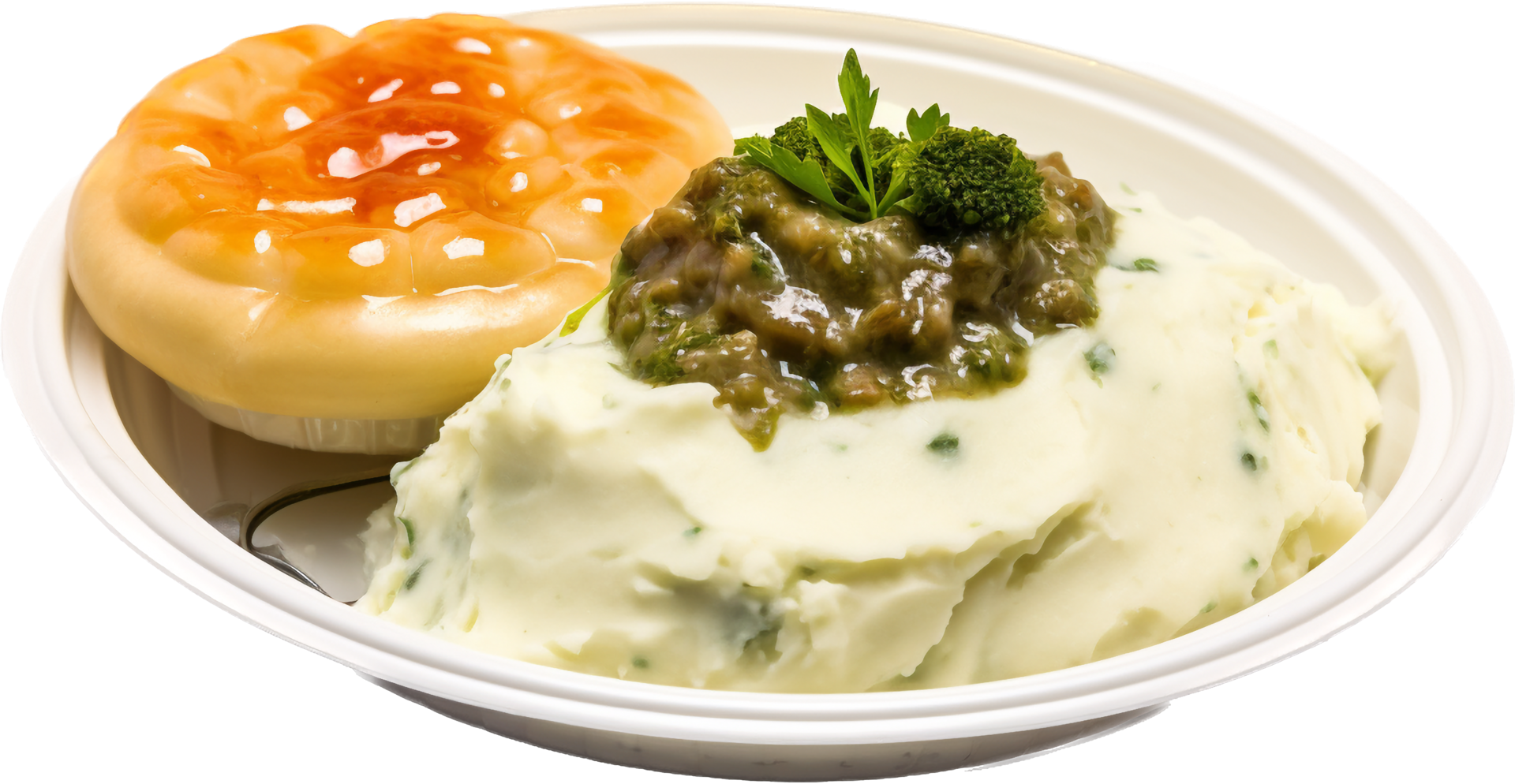 Pie and mash with . 25269945 PNG