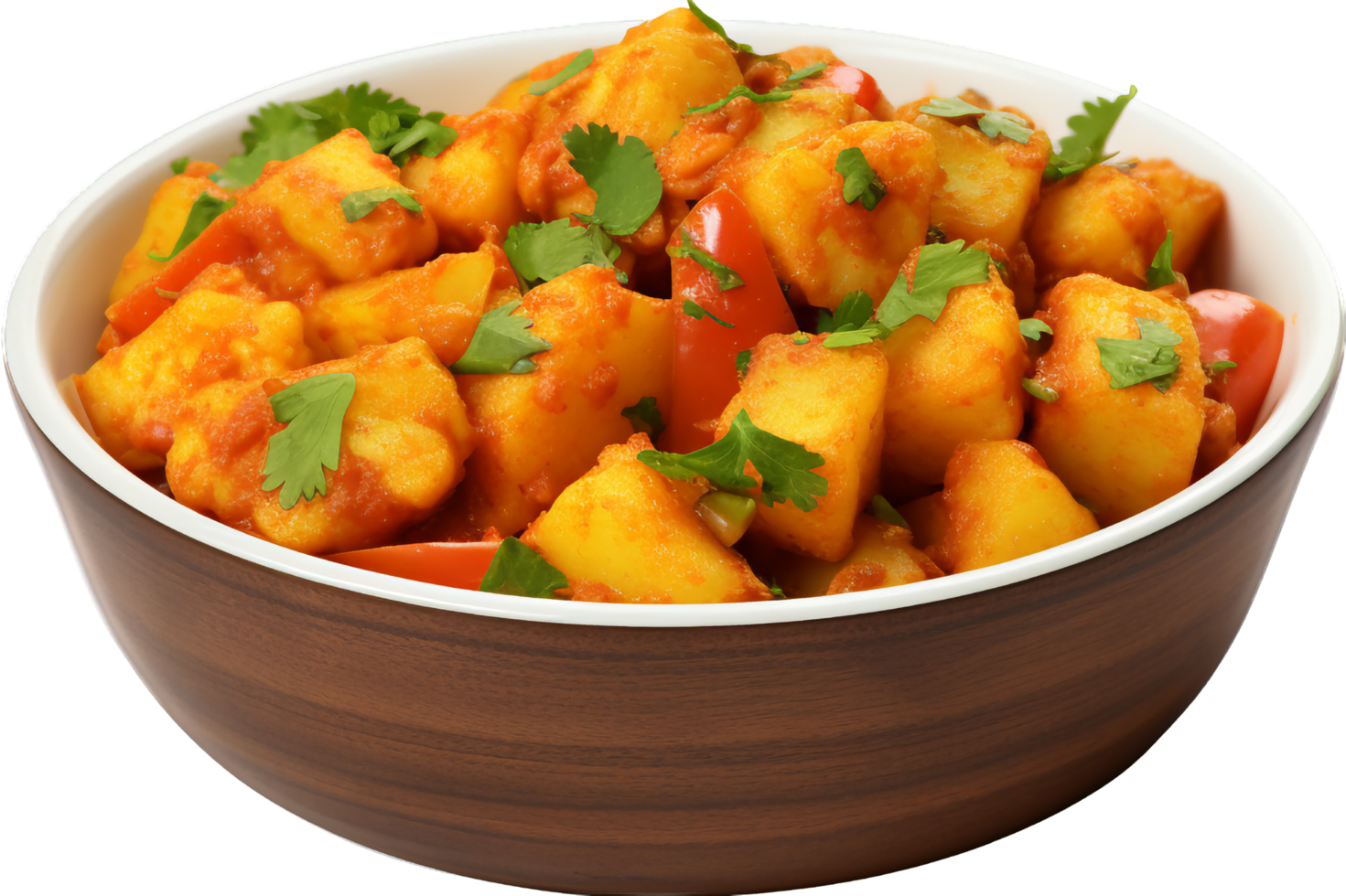 Aloo Gobi png with AI generated.