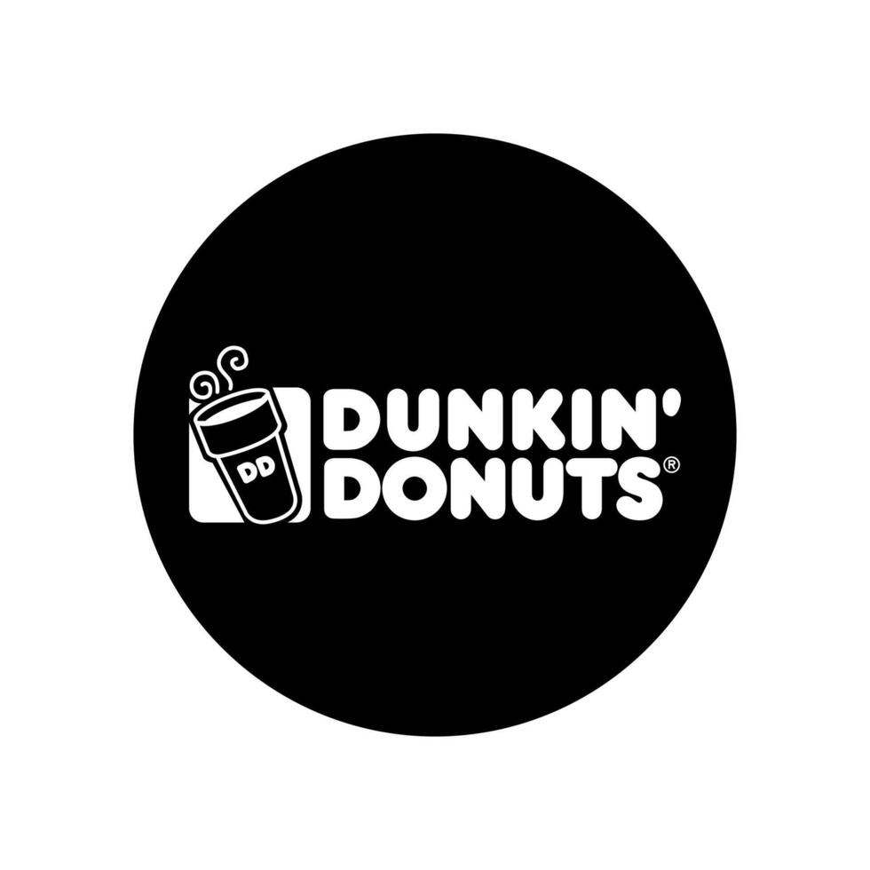 Dunkin Donuts logo black and white 25270597 Vector Art at Vecteezy