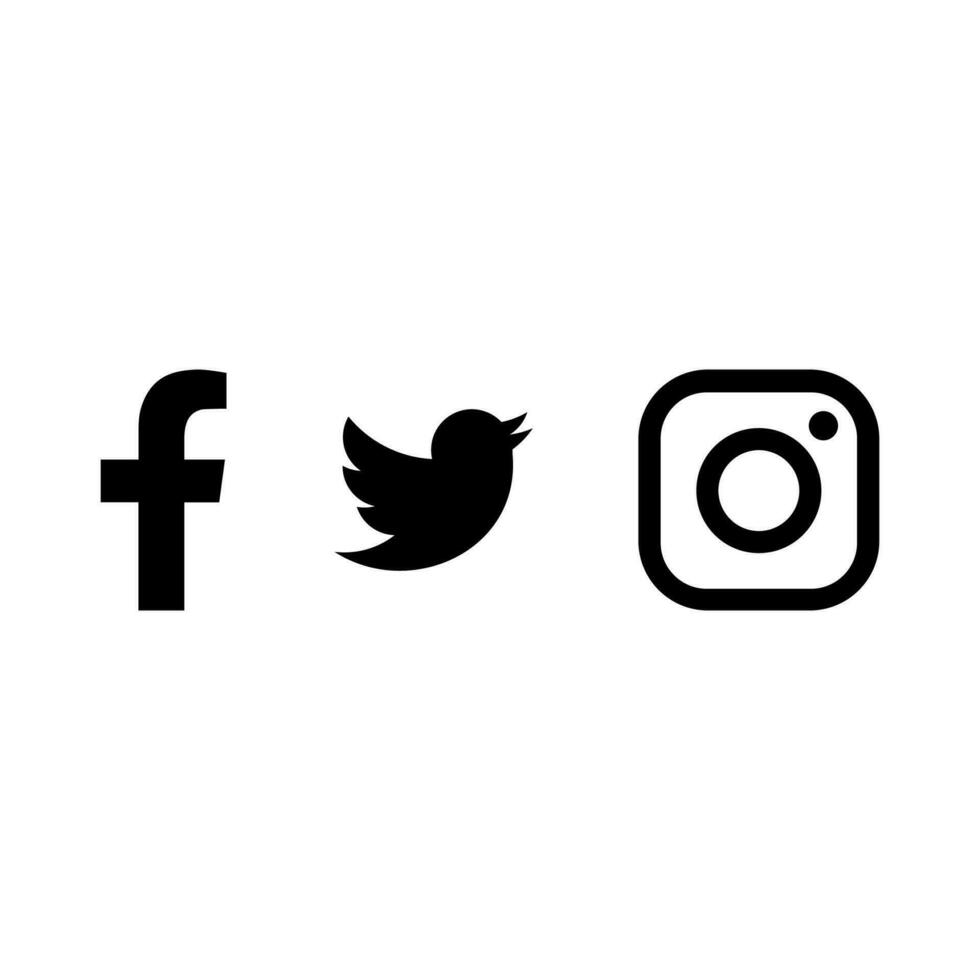 Facebook Twitter Instagram. Instagram Facebook Twitter icon logo Vector ...