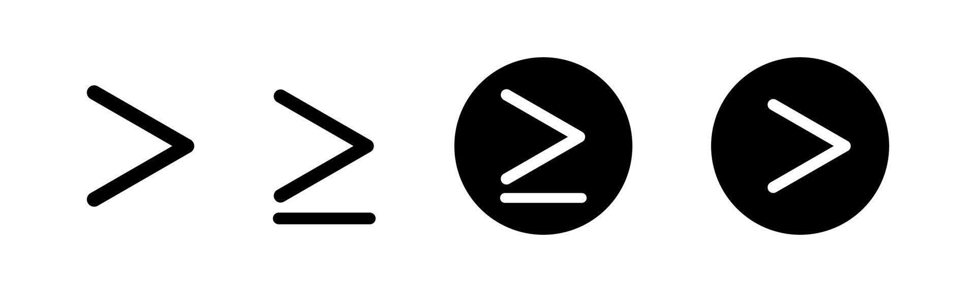 Greater than sign vector on white background 25270903 Vector Art at