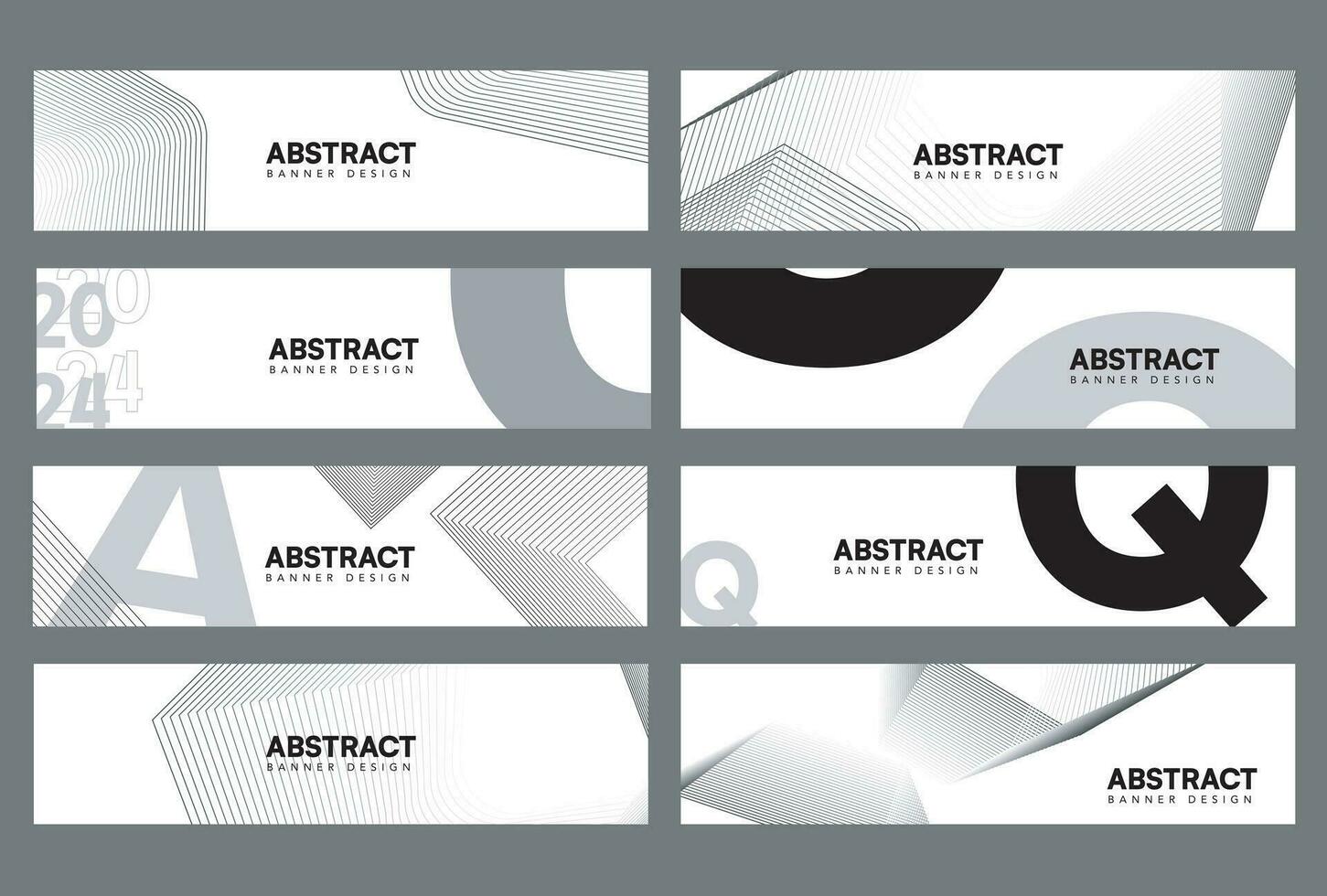 Set of Abstract Vector Banners Design for digital agency, advertising design, social media banner posts, Business conferences,abstract background