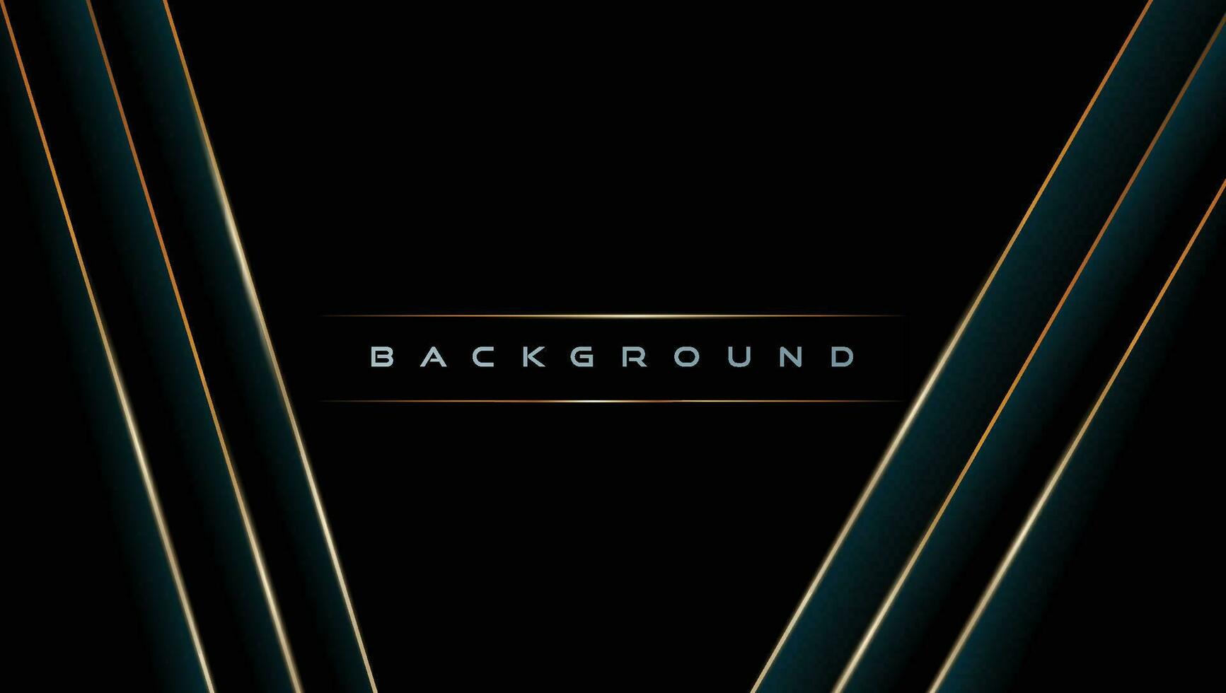 Abstract black blue and golden stripes shiny gold lines lighting effect Vector background