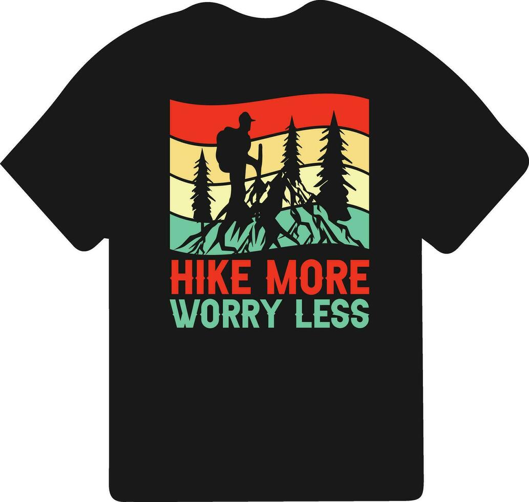 Hiking t-shirt design. Wild, mountain, Hiker, and adventure silhouettes Vector illustration.