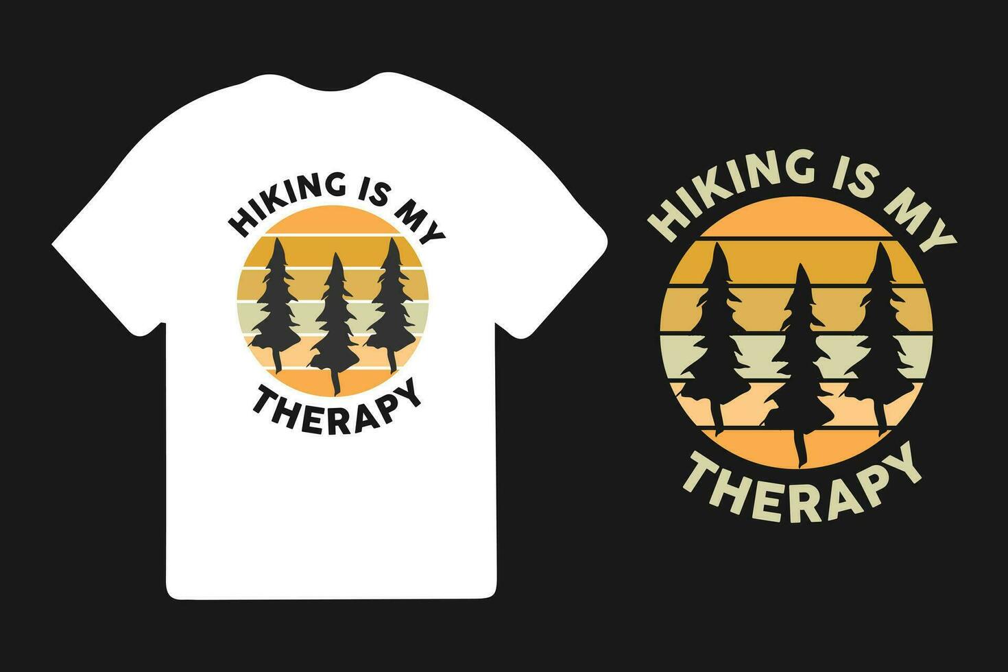 Hiking t-shirt design. Wild, mountain, Hiker, and adventure silhouettes Vector illustration.