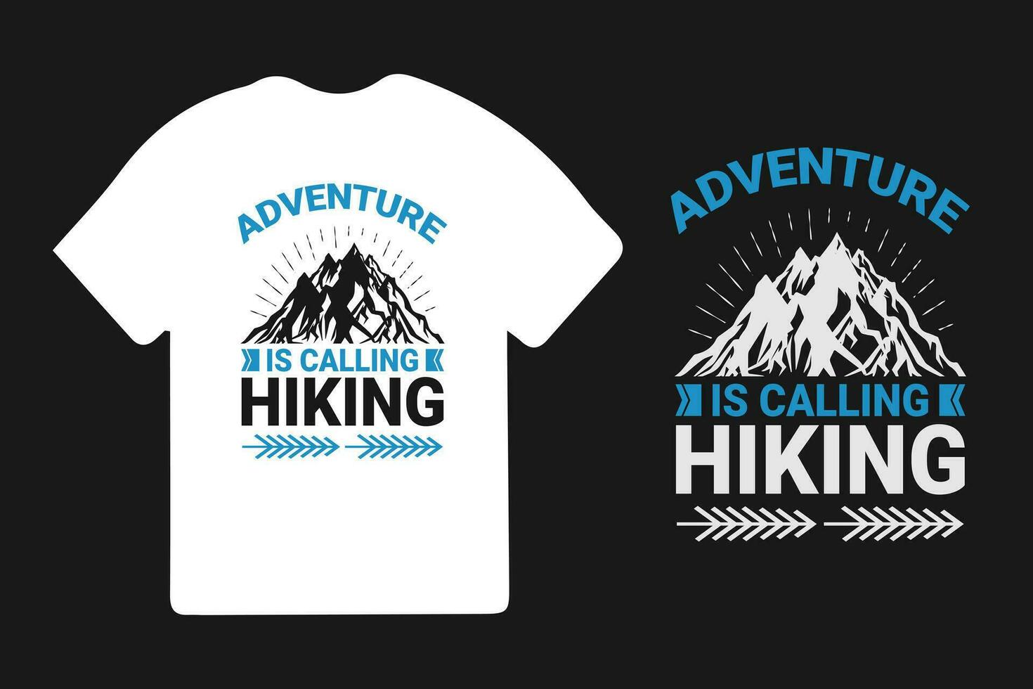 Hiking t-shirt design. Wild, mountain, Hiker, and adventure silhouettes Vector illustration.