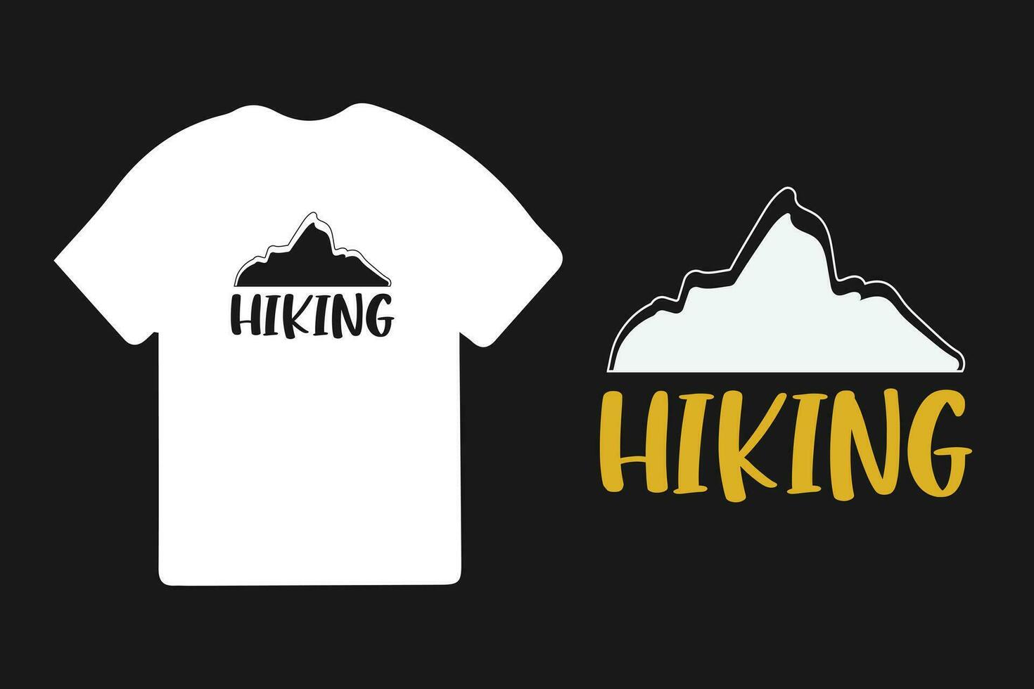 Hiking t-shirt design. Wild, mountain, Hiker, and adventure silhouettes Vector illustration.